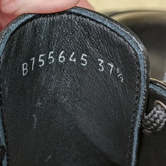 Alexander McQueen 37.5 Lucent black leather cutout lug sole shoes Edgy NWT Box - Picture 9 of 16